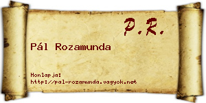 Pál Rozamunda névjegykártya
